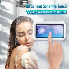img 1 attached to Waterproof Shower Phone Holder With 480 Degree Rotation - Ideal Bathroom Wall Mount Gift For Men And Women With IPhone 14, 13, 12, 11, Pro Max, XS, XR & Phones Up To 6.8 Inches