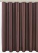 biscaynebay brown fabric shower curtain: water repellent, rust resistant, and machine washable with damask stripes and weighted bottom - 72x72 inches logo