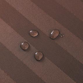img 1 attached to Biscaynebay Brown Fabric Shower Curtain: Water Repellent, Rust Resistant, And Machine Washable With Damask Stripes And Weighted Bottom - 72X72 Inches