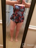 img 1 attached to Floral Print Tummy Control Tankini Set: ADOME Women'S Swimwear With Ruffle Halter In XS-3XL review by Joseph Ramos