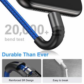 img 2 attached to 6Ft Micro USB Cable 2-Pack Android Phone Charger Long Nylon Braided Fast Durable Cord For Samsung Galaxy S7 S6 Edge J7 S5 Note 5 4 LG HTC Sony Xbox One PS4 Kindle MP3 Tablet (Blue)
