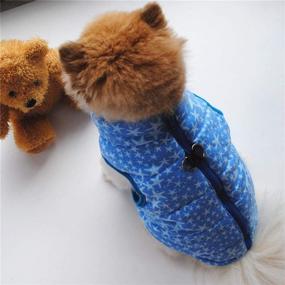 img 2 attached to 🧥 Winter Essential: Windproof Waterproof Dog Coat with Zipper – A Cozy Cold Weather Costume for Small to Medium Dogs (XS, Blue)