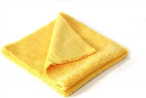 img 4 attached to Experience Superior Car Detailing With Maxshine 380GSM Zero Crazy Edgeless Microfiber Towel In Gold