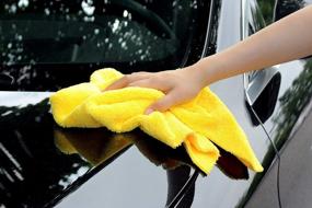 img 1 attached to Experience Superior Car Detailing With Maxshine 380GSM Zero Crazy Edgeless Microfiber Towel In Gold