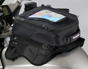 img 2 attached to 🏍️ Motorcycle Tank Bag - Tour Master Elite Strap Mount Tri-Bag in Black (One Size)