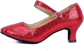 img 3 attached to Sparkle On The Dance Floor With Missfiona Women'S Glitter Latin Ballroom Dancing Heels