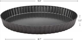 img 3 attached to 🥧 Beasea 9 Inch Non Stick Tart Pan with Removable Bottom - Fluted Quiche Pan Tarte Plate for Baking Oven - Loose Bottom Pie Pan