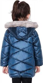 img 3 attached to Girls' Winter Jackets: Sherpa-Lined Hooded Coats With Waterproof, Windproof Shiny Exterior - Thick, Warm, Lightweight And Puffy Cotton Outerwear