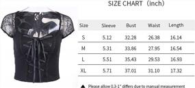 img 2 attached to Summer Gothic Halter Crop Tops For Women: Short Sleeve Fashion T-Shirts In Black