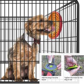 img 2 attached to 🔒 Dog Cage Training Tools: Reduce Anxiety & Aid Pet Behavior | Lick Mat for Dogs | Secures to Crate Peanut Butter Licking Mat | Dog Kennel Therapy Training Lick Pad for Crate Training & Grooming