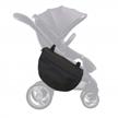 black stroller organizer with insulation and side sling saddle bag for improved convenience and functionality logo