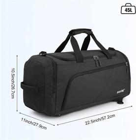 img 2 attached to 45L 3-Way Duffle Backpack Gym Bag: идеально подходит для мужчин и женщин, занимающихся спортом, путешествий и поездок с ночевкой | G4Free