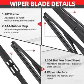 img 2 attached to 🔧 High-Quality Rear Windshield Wiper Arm Blade Set for MAZDA CX5 CX-5 2010-2015 - OE:EKMZCX5RW Replacement