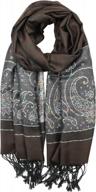 stylish achillea women's two toned paisley lurex jacquard pashmina shawl for chic & trendy look logo