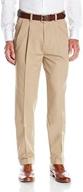 smart style: savane men's pleated khaki dress pant for a polished look logo