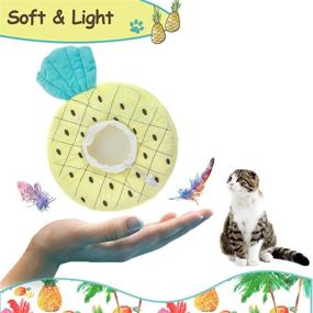 img 2 attached to 🍍 GRATPET Pineapple Cat Cone Adjustable Collar - Cute Soft Recovery Cone for Kittens, Puppies, and Small Dogs - Ideal for Wound Healing and Post-Surgery Care - S: 9×7.5" - Neck: 5-8" (Under 7 lbs)