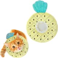 🍍 gratpet pineapple cat cone adjustable collar - cute soft recovery cone for kittens, puppies, and small dogs - ideal for wound healing and post-surgery care - s: 9×7.5" - neck: 5-8" (under 7 lbs) logo