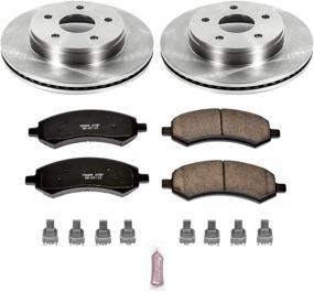 img 2 attached to 🔥 Enhanced Performance Brake Kit - Power Stop KOE2163 Autospecialty Front Replacement with OE Brake Rotors & Ceramic Brake Pads