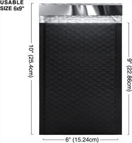 img 3 attached to Metronic Bubble Mailers 6X10 дюймов, 25 упаковок, водонепроницаемые мягкие конверты, амортизирующие самоуплотняющиеся клейкие мягкие почтовые ящики для почтовых сумок, бутиков, малого бизнеса, Black Bulk # 0