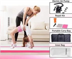img 2 attached to DOBESTS Inflatable Gymnastic Mat: 10Ft, 13Ft, 16Ft & 20Ft Air Track Tumbling Mats With Electric Pump!