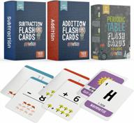 complete educational flashcards set: addition and subtraction facts 0-12 (338 cards) and periodic table of elements (118 cards) - ideal for toddlers to teens logo