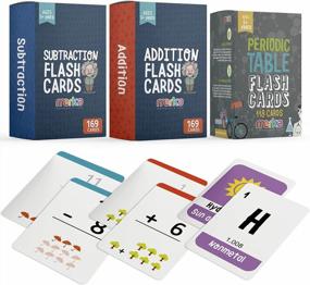 img 4 attached to Complete Educational Flashcards Set: Addition And Subtraction Facts 0-12 (338 Cards) And Periodic Table Of Elements (118 Cards) - Ideal For Toddlers To Teens