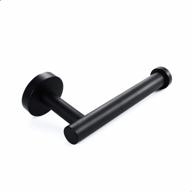 modern black toilet paper holder wall mounted - stainless steel bathroom accessory for tissue rolls, towels, and more - umirio tp dispenser with hanger and hook lavatory/kitchen hardware logo