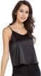 flaunt your style with auqco's sensational silk tank top - satin camisole with soft sleeveless design for women logo