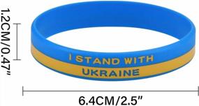 img 2 attached to Support Ukraine With 10PCS I Stand With Ukraine Flag Bracelet Set - Pray And Show Your Solidarity For Ukraine
