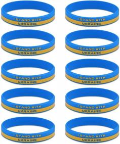 img 3 attached to Support Ukraine With 10PCS I Stand With Ukraine Flag Bracelet Set - Pray And Show Your Solidarity For Ukraine