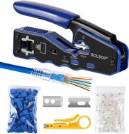 🔧 solsop pass through rj45 crimp tool kit: efficient ethernet crimper for pass through rj45 connectors логотип