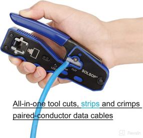 img 1 attached to 🔧 Solsop Pass Through RJ45 Crimp Tool Kit: Efficient Ethernet Crimper for Pass Through RJ45 Connectors