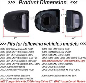 img 2 attached to 2-Pack Black Housing License Plate Light Cover Lens With LED Fit For 1999-2013 Chevy Silverado/Avalanche/Sierra/Suburban/Yukon Pickup Trucks - Bumper Tag Rear Lamp Not Included - TMH