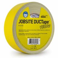 yellow ipg jobsite ductape, colored duct tape, 1.88" x 60 yd - single roll for superior strength and durability logo