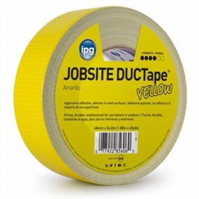 img 4 attached to Yellow IPG JobSite DUCTape, Colored Duct Tape, 1.88" X 60 Yd - Single Roll For Superior Strength And Durability