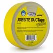yellow ipg jobsite ductape, colored duct tape, 1.88" x 60 yd - single roll for superior strength and durability logo