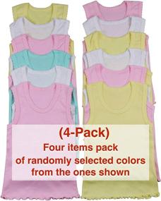 img 3 attached to 👚 ToBeInStyle Girls Ruffle Tank Pack - Girls' Clothing Tops, Tees, & Blouses