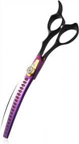 img 4 attached to Down -Curved Chunker Shear Pet Grooming Thinning Shear Hair Cutting Scissor For Hair Trimming Japanese Steel Balde Scissor For Dogs And Cats Thinning Rate35%-45%