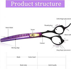 img 3 attached to Down -Curved Chunker Shear Pet Grooming Thinning Shear Hair Cutting Scissor For Hair Trimming Japanese Steel Balde Scissor For Dogs And Cats Thinning Rate35%-45%