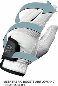 img 2 attached to Дышащие и прочные мужские перчатки для гольфа: CaddyDaddy Claw Pro