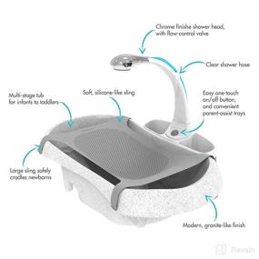 img 3 attached to 🛁 The First Years Rain Shower Baby Spa: A Soothing White Bathtub for Newborn to Toddler with Soothing Spray Feature