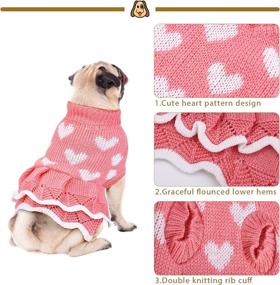 img 2 attached to Pedgot Sweater Princess Turtleneck Knitwear Dogs