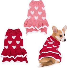 img 4 attached to Pedgot Sweater Princess Turtleneck Knitwear Dogs