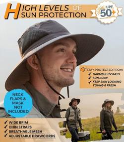 img 3 attached to Foldable Sun Hats For Men And Women By GearTOP - Ultimate Protection For Outdoor Gardening - Top-Rated Sun Protection Hats For Women