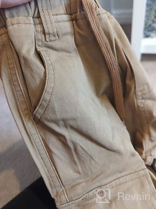 img 1 attached to 👖 Stylish and Comfortable LOKTARC Cargo Pants for Boys' - Drawstring Jogger in Trendy Boys' Clothing review by Dan Worku