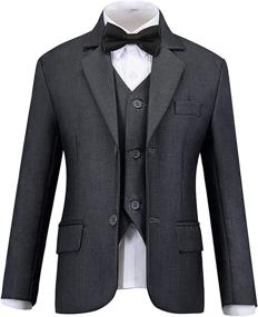 img 3 attached to 👔 Boys' Clothing: Complete Formal Suits Set - Suits & Sport Coats