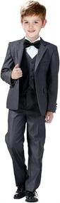 img 4 attached to 👔 Boys' Clothing: Complete Formal Suits Set - Suits & Sport Coats