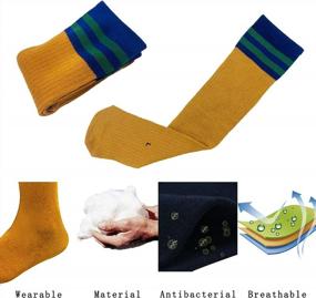 img 2 attached to AnjeeIOT Youth Soccer And Sports Socks: High-Quality, Comfortable And Durable Athletic Socks For Kids Aged 5-10