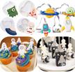 create amazing outer space themed treats with jevenis set of 12 space cake molds and cookie cutters for space birthday and baby shower decorations logo