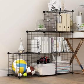 img 1 attached to Portable DIY Metal Wire Pet Playpen, Ideal For Guinea Pigs And Puppies - LANGRIA Small Animal Cage And Fence, Black